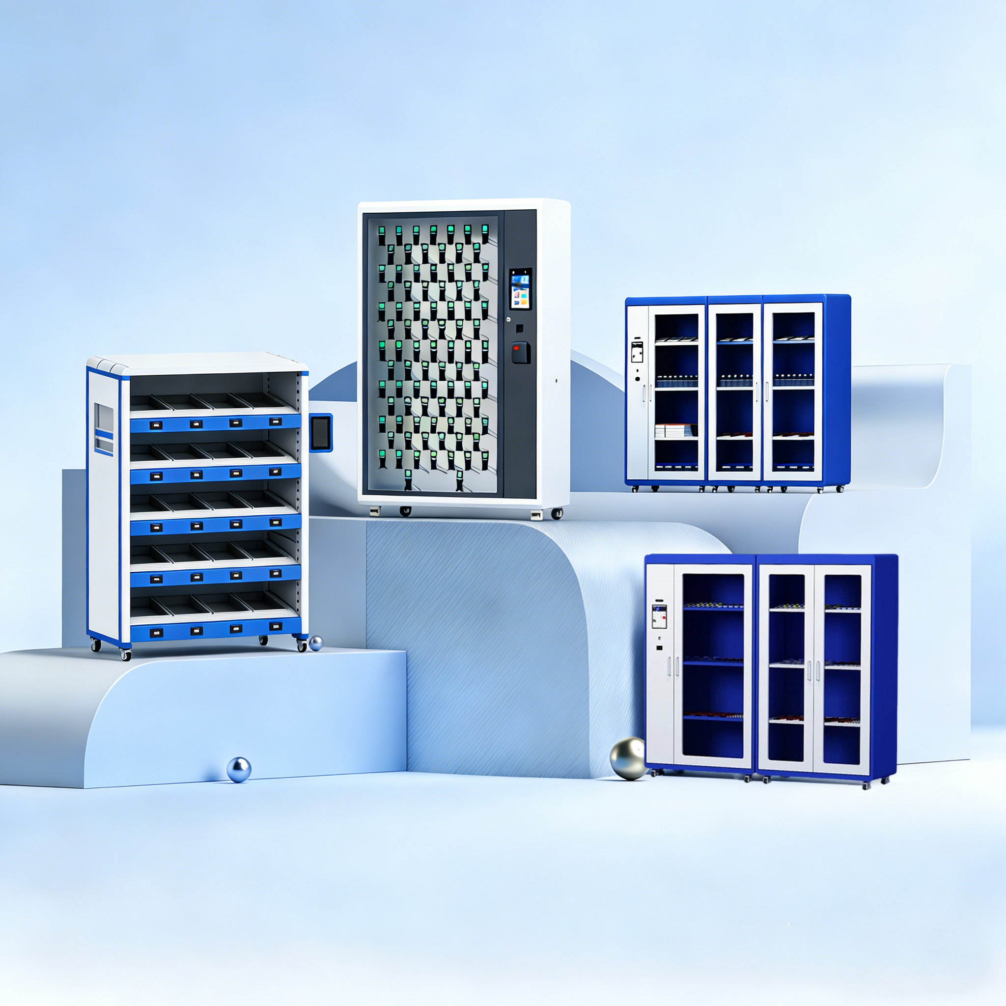 Smart Locker in Modern Lobby